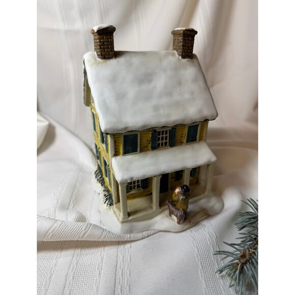 Currier And Ives Museum Of New York American Homestead Porcelain Lighted House - Picture 3 of 5
